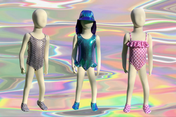 Slipfree Girls Foil Print UPF 50+ Swimwear